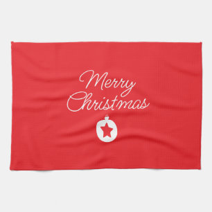 Frohe Weihnachten Klassik Einzigartig Minimalistis Geschirrtuch