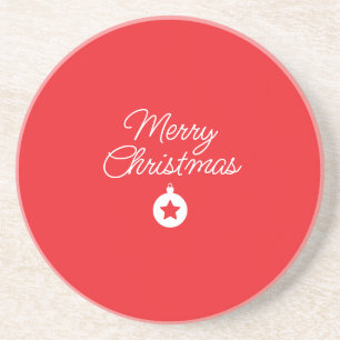 Frohe Weihnachten Klassik Einzigartig Minimalistis Getränkeuntersetzer