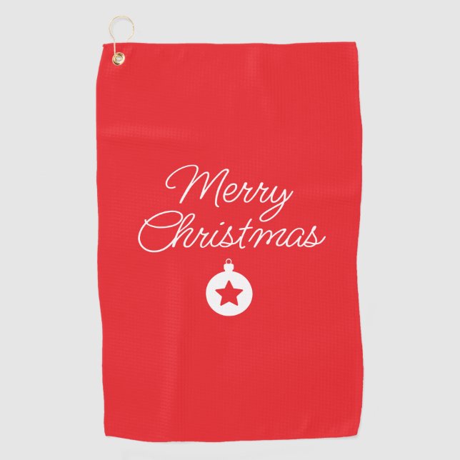 Frohe Weihnachten Klassik Einzigartig Minimalistis Golfhandtuch (Vorderseite)