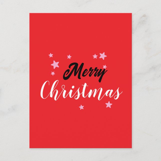 Frohe Weihnachten Klassik Einzigartig Minimalistis Postkarte (Vorderseite)