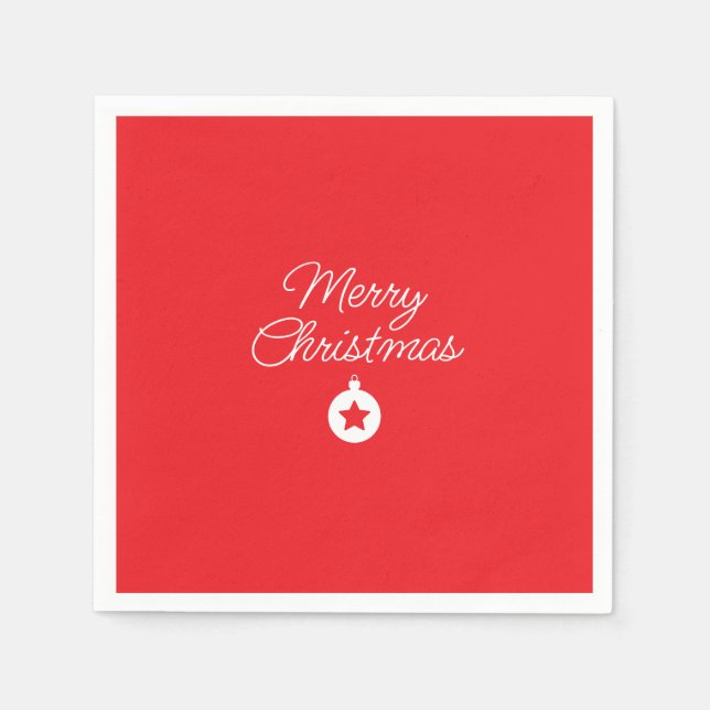 Frohe Weihnachten Klassik Einzigartig Minimalistis Serviette (Vorderseite)
