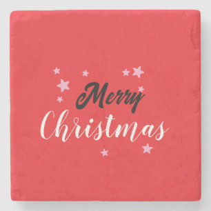 Frohe Weihnachten Klassik Einzigartig Minimalistis Steinuntersetzer