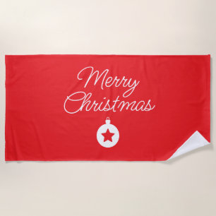 Frohe Weihnachten Klassik Einzigartig Minimalistis Strandtuch