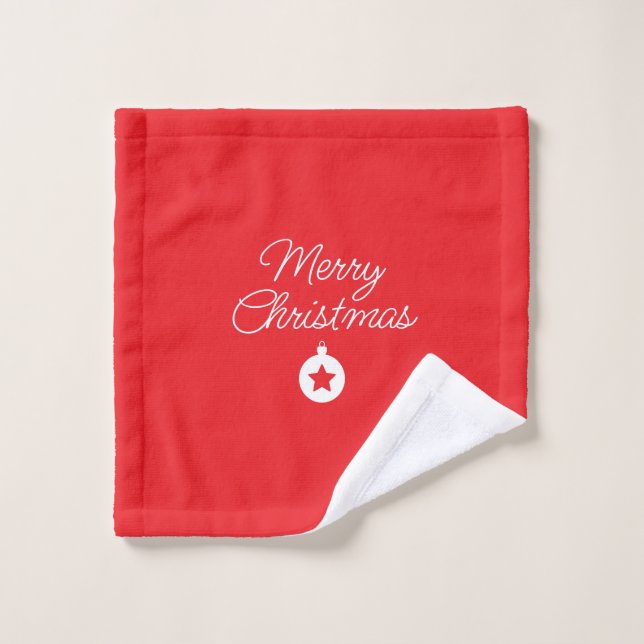 Frohe Weihnachten Klassik Einzigartig Minimalistis Waschlappen (Waschlappen)