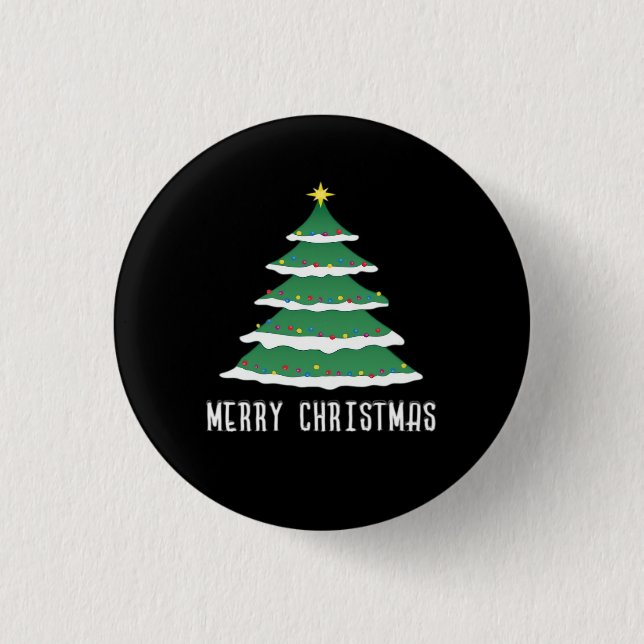 Frohe Weihnachten Klassiker Button (Vorderseite)