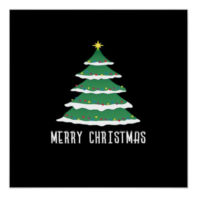 Frohe Weihnachten Klassiker Poster (Vorderseite)