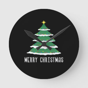 Frohe Weihnachten Klassiker Runde Wanduhr