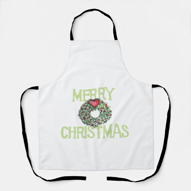 Frohe Weihnachten Klassiker Schürze (Vorderseite)