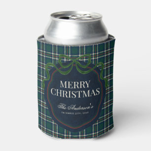 Frohe Weihnachten Klassisch Elegant Karo Kariert Dosenkühler