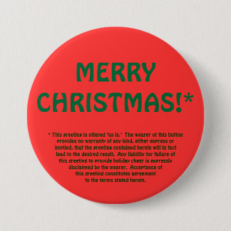 FROHE WEIHNACHTEN! * (Klein Gedruckte) Button