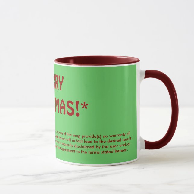 FROHE WEIHNACHTEN! * (Klein Gedruckte) Tasse (Rechts)