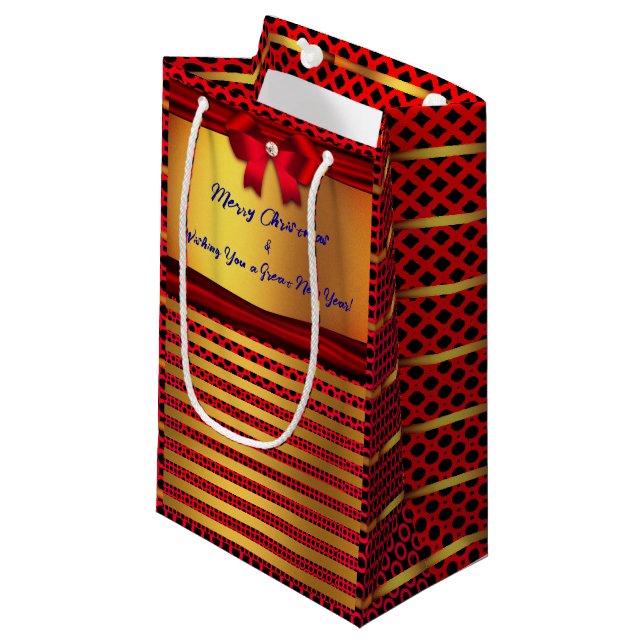 Frohe Weihnachten - Kleine Geschenktasche Kleine Geschenktüte (Vorderseite Schrägansicht)