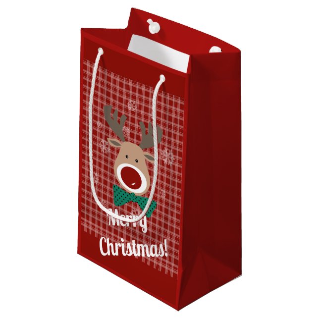 Frohe Weihnachten! Kleine Geschenktüte (Vorderseite Schrägansicht)