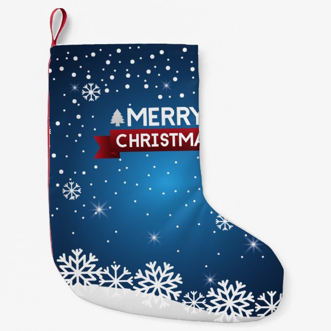 Frohe Weihnachten Kleiner Weihnachtsstrumpf (Vorderseite)