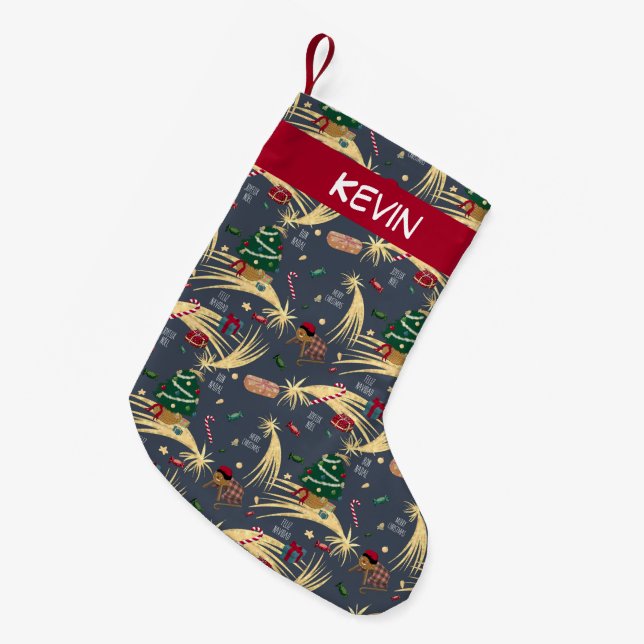 Frohe Weihnachten Kleiner Weihnachtsstrumpf (Vorderansicht (hängend))