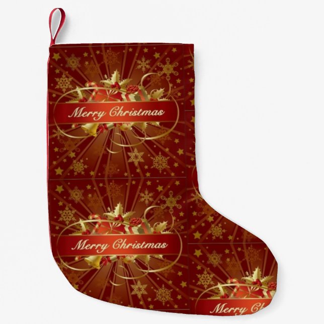 Frohe Weihnachten Kleiner Weihnachtsstrumpf (Vorderseite)