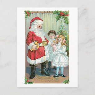 Frohe Weihnachten, Kleines Mädchen! Feiertagspostkarte