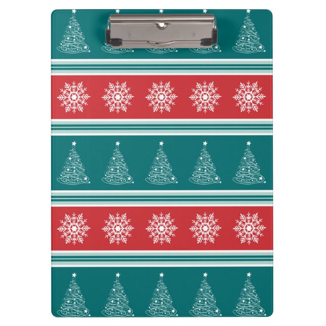 Frohe Weihnachten Klemmbrett (Vorderseite)