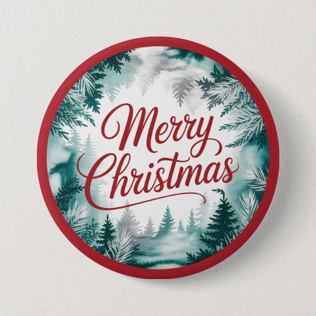 Frohe Weihnachten Knopf Button (Vorderseite)