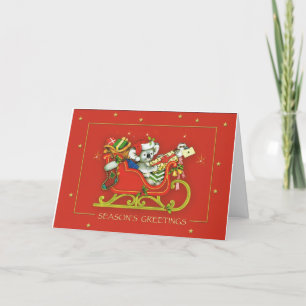 Frohe Weihnachten Koala Bär geklappte Urlaubskarte