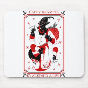 frohe weihnachten krampus mousepad
