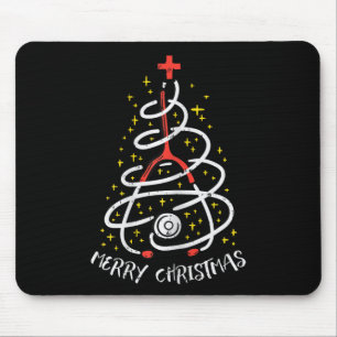 Frohe Weihnachten Krankenpflegerin Weihnachts-Scru Mousepad