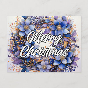 Frohe Weihnachten Kranz Frohe Festtage Postkarte