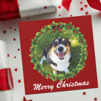 Frohe Weihnachten Kranz mit individuellem Hunde-Fo