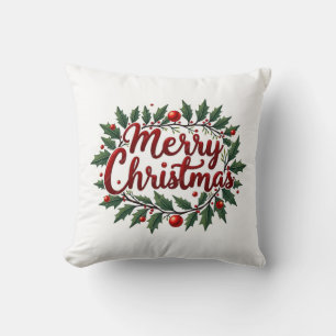 Frohe Weihnachten Kranzkissen Kissen