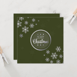 Frohe Weihnachten Kreis Schneeflocken Karte