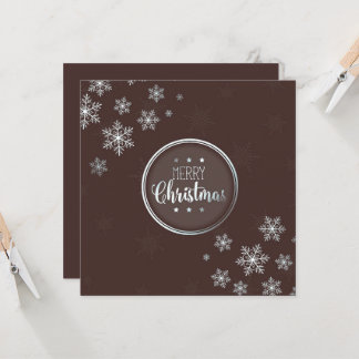 Frohe Weihnachten Kreis Schneeflocken Karte
