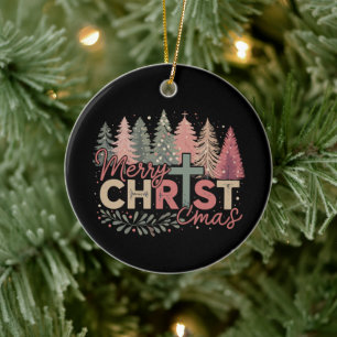 Frohe Weihnachten Kreuz Glaube Jesus Christliche G Keramik Ornament
