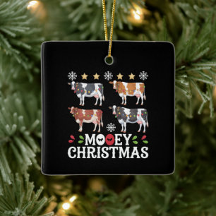 Frohe Weihnachten Kuhliebhaber Urlaub Bauernhof La Keramikornament
