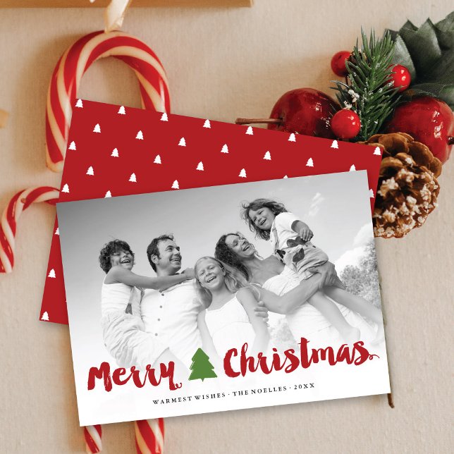 Frohe Weihnachten kühne Brush Script Modernes Foto (Von Creator hochgeladen)