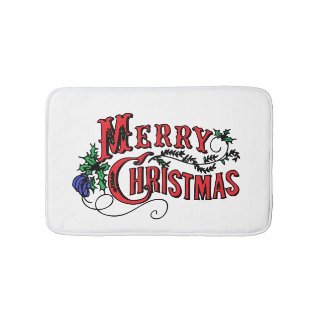 Frohe Weihnachten kundengerecht Badematte (Vorderseite)