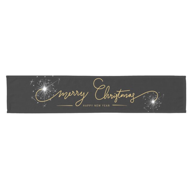 Frohe Weihnachten Kurzer Tischläufer (Horizontal)