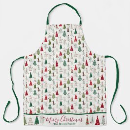 Frohe Weihnachten l Moderner Minimalistischer Weih Schürze