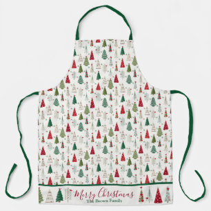 Frohe Weihnachten l Moderner Minimalistischer Weih Schürze