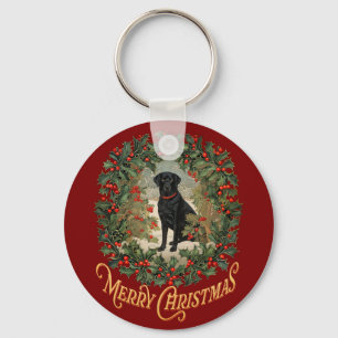Frohe Weihnachten Labrador Retriever Schlüsselanhänger