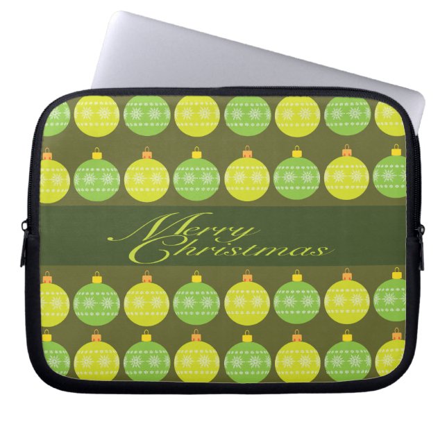 Frohe Weihnachten Laptopschutzhülle (Vorderseite)