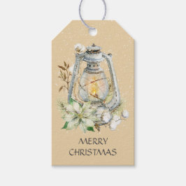 Frohe Weihnachten Laternenschnee Wintergeschenk Ta Geschenkanhänger