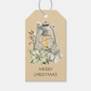 Frohe Weihnachten Laternenschnee Wintergeschenk Ta Geschenkanhänger