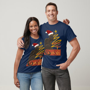Frohe Weihnachten Le Chat Noir mit stilisiertem go T-Shirt