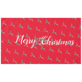 Frohe Weihnachten Leaping Deer Tischdecke