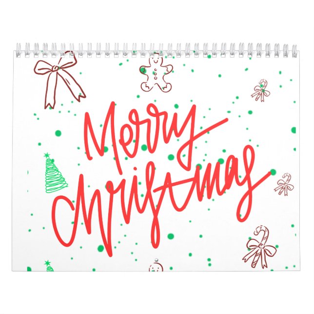 Frohe Weihnachten Lebkuchen Design.  Kalender (Titelbild)