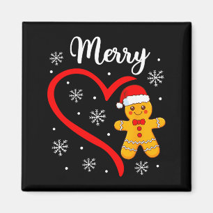 Frohe Weihnachten Lebkuchen-Familien-Paare Weihnac Magnet