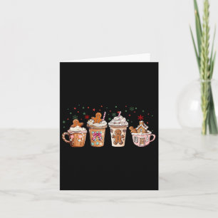 Frohe Weihnachten Lebkuchen Kaffee Cups Lat Karte