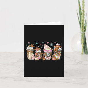 Frohe Weihnachten Lebkuchen Kaffee Cups Lat Karte
