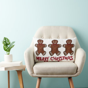 Frohe Weihnachten Lebkuchen Männer Kekse Urlaub Lendenkissen