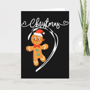 Frohe Weihnachten Lebkuchen-Paar Weihnachts-Pyjama Karte